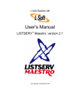 LISTSERV Maestro User`s Manual - L