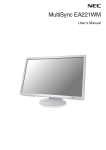 MultiSync EA221WM - NEC Display Solutions