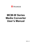 MCM-W Series Media Converter User`s Manual