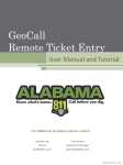 GeoRemote - Remote Ticket Entry Manual