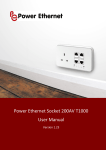 Power Ethernet Socket 200AV T1000 User Manual