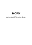 MOPS Help - OptiRisk Systems