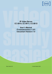 IP Video Server CC-8010, CC-8011, CC-8012 User`s