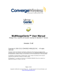 MileageGenie&trade; - User Manual