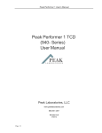 Peak Performer 1 TCD (940- Series) User Manual