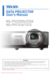 Taxan KG-PV131S DLP Projector User Guide Manual