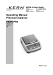 Operating Manual Precision balance KERN PFB