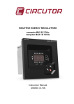 REACTIVE ENERGY REGULATORS Instruction Manual