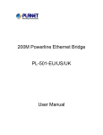 PL-501 User Manual - PLANET Technology Corporation.