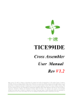 TICE99IDE Cross Assembler User Manual Rev V1.2