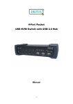 4-Port Pocket USB KVM Switch with USB 2.0 Hub Manual