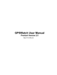GPSWatch User Manual