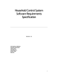 Household Control System Software Requirements Specification