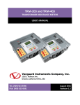 TRM-203/403 User`s Manual - Vanguard Instruments Company, Inc.