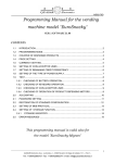 Programming Manual for the vending machine model