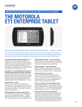 The Motorola ET1 enterprise tablet