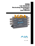 1x6 3G/HD/SD Reclocking Distribution Amplifier User Manual