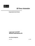 Logicmaster 90 TCP/IP Windows 95/98 windows NT User`s Manual