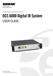 DCS 6000 Digital Infrared Wireless Audio Distribution System User