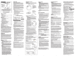 USER`S MANUAL TABLE OF CONTENTS