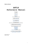 ANTLR Reference Manual
