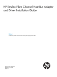HP Emulex Fibre Channel Host Bus Adapter and Driver Installation