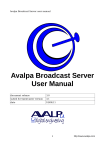 open caster 2.0 user manual - Avalpa Digital Engineering Srl