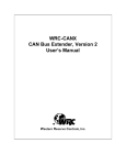 WRC-CANX CAN Bus Extender, Version 2 User`s Manual