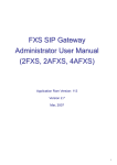 FXS SIP Gateway Administrator User Manual (2FXS, 2AFXS, 4AFXS)