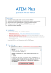 Quick start and user manual - ATEM Plus software