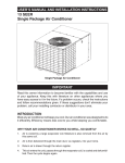 USER`S MANUAL AND INSTALLATION INSTRUCTIONS 13 SEER