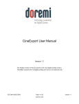 CineExport User Manual