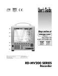 RD-MV200 Series Recorder User Manual