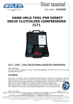 hand held tool for direct drive clutchlees compressors clt1