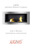 User`s Manual Installation Instructions Ventless Ethanol