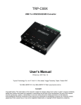 TRP-C08X User`s Manual