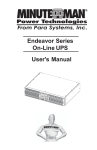 User`s Manual Endeavor Series On-Line UPS