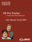 HR Pro-Tracker Manual for Excel 2003 users
