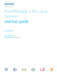 PureMessage 4 for Lotus Domino startup guide