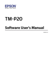 TM-P20 Software User`s Manual - Epson America, Inc.