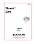 609912AA: Biomek® 2000. Tutorial Guide