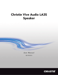 Christie Vive Audio LA3S Speaker User Manual