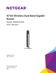 N750 Wireless Dual Band Gigabit Router WNDR4300 User Manual