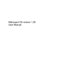 Metrospot OS version 1.26 User Manual