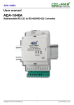 User manual ADA-1040A Addressable RS-232 to RS - CEL-MAR