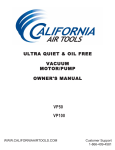 California Air Tools Vacuum Motor-Pump