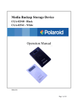 Media Backup Storage Device Operation Manual