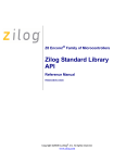 Z8 Encore! ZiLOG Standard Library API Reference Manual