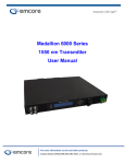 Medallion 6000 Series 1550 nm Transmitter User Manual