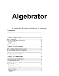 What is Algebrator ? .